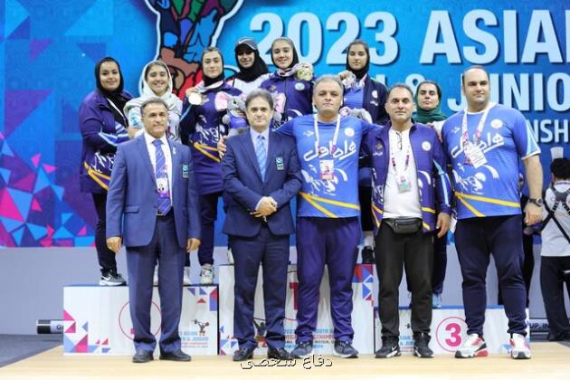 تیم وزنه برداری دختران ایران سوم آسیا شد