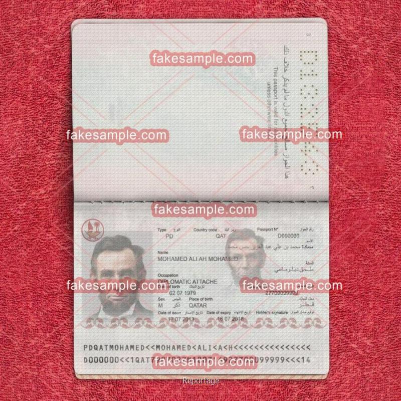 Morocco Passport Fake Template